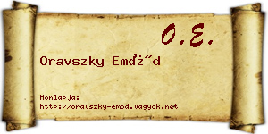 Oravszky Emőd névjegykártya